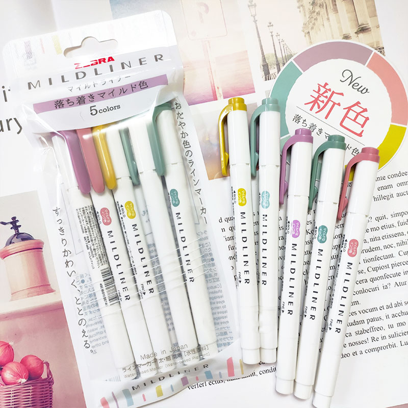 Zebra Pen Mildliner - Marqueurs surligneurs zèbre mildliner, stylo fluorescent