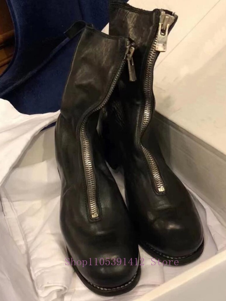 Chaussures de luxe pour hommes - Sewing Front Zipper avis et prix